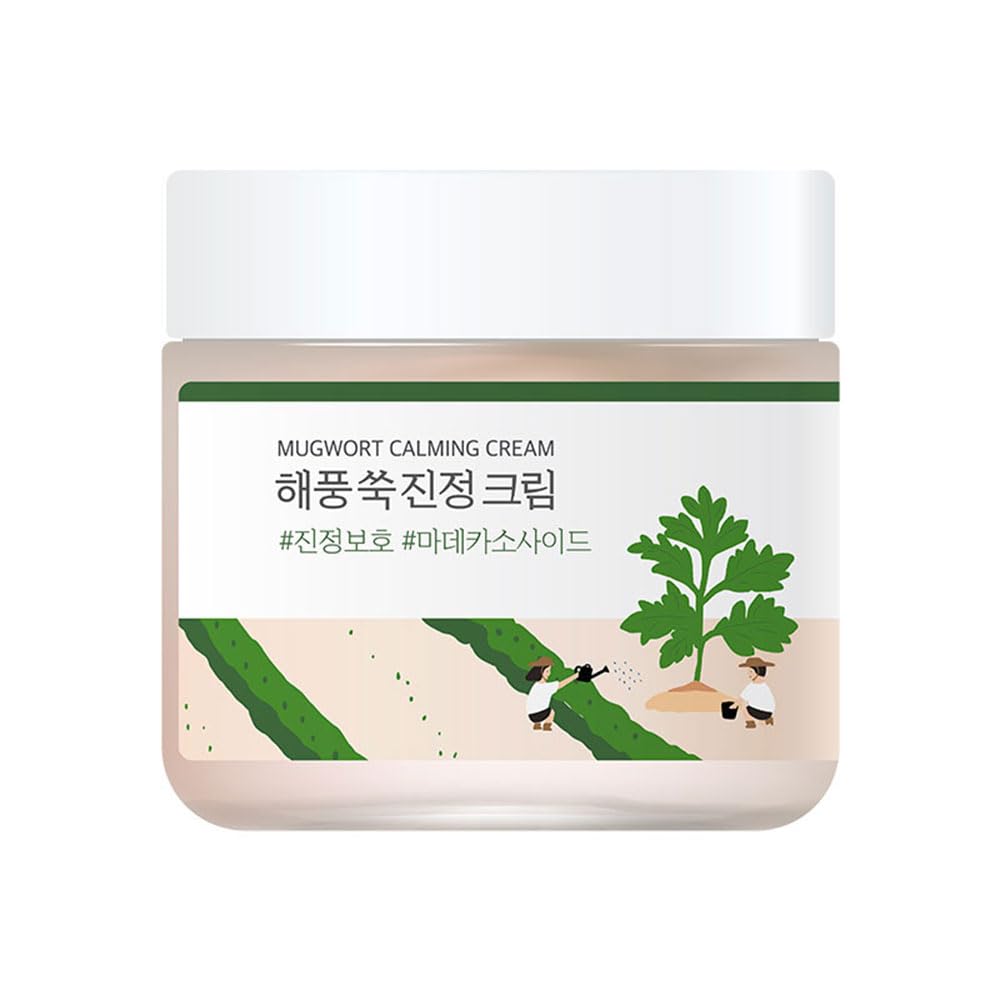 ROUND LAB Mugwort Calming Cream 80ml / Soothing, Moisturizing, Madecassoside, Calming Cream